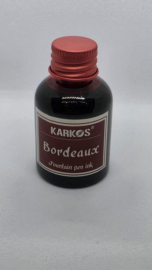 Karkos Bordeaux fountain pen ink, 30ml bottle