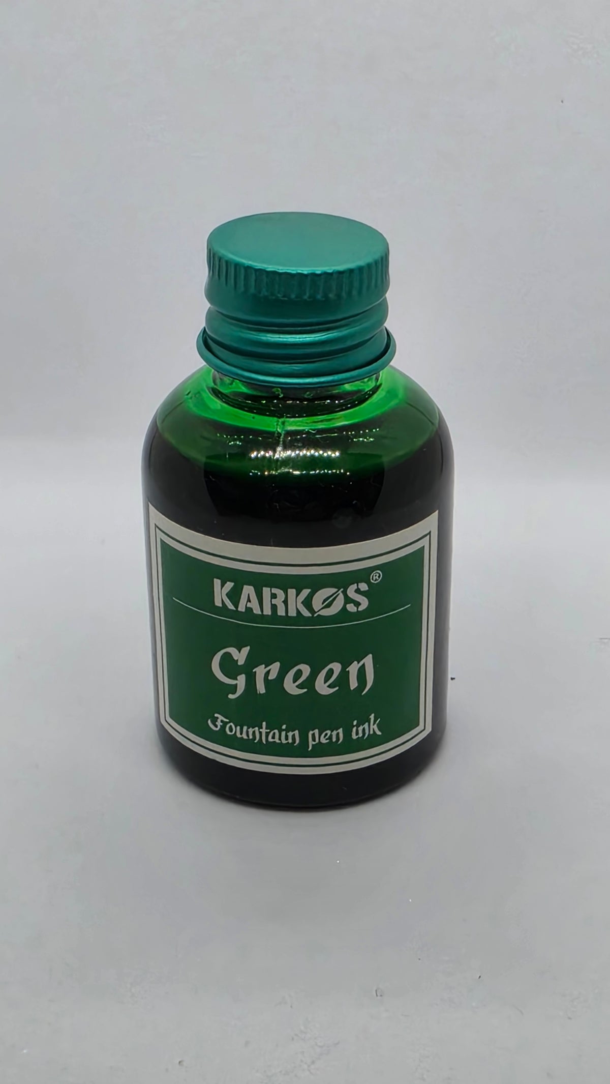 Karkos Green fountain pen ink, 30ml bottle