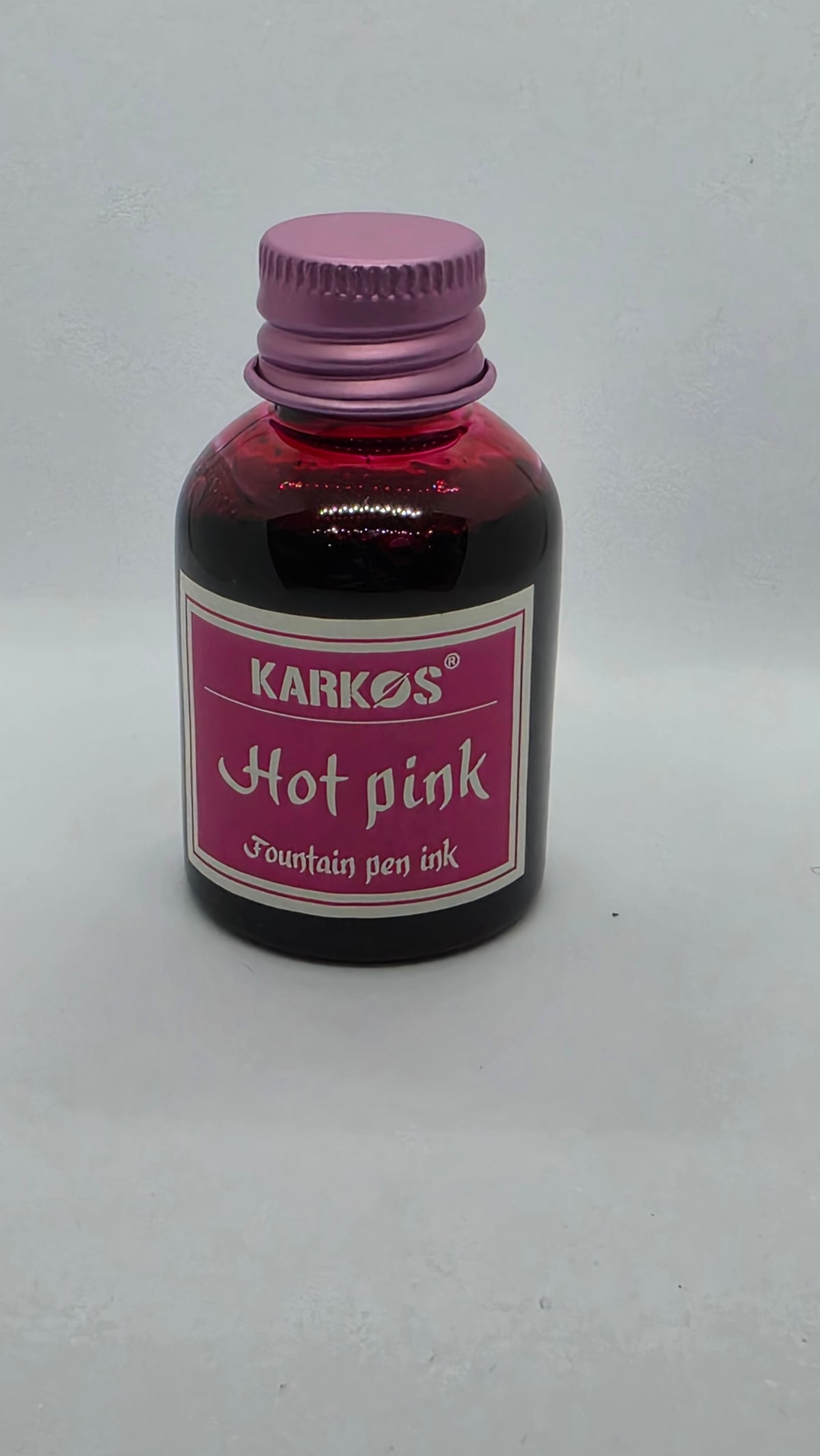 Karkos Pink fountain pen ink, 30ml bottle