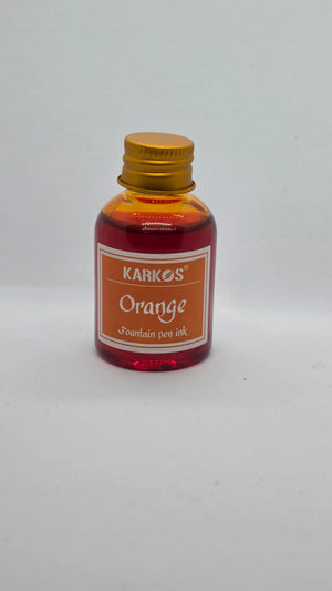 Karkos Orange fountain pen ink, 30ml bottle