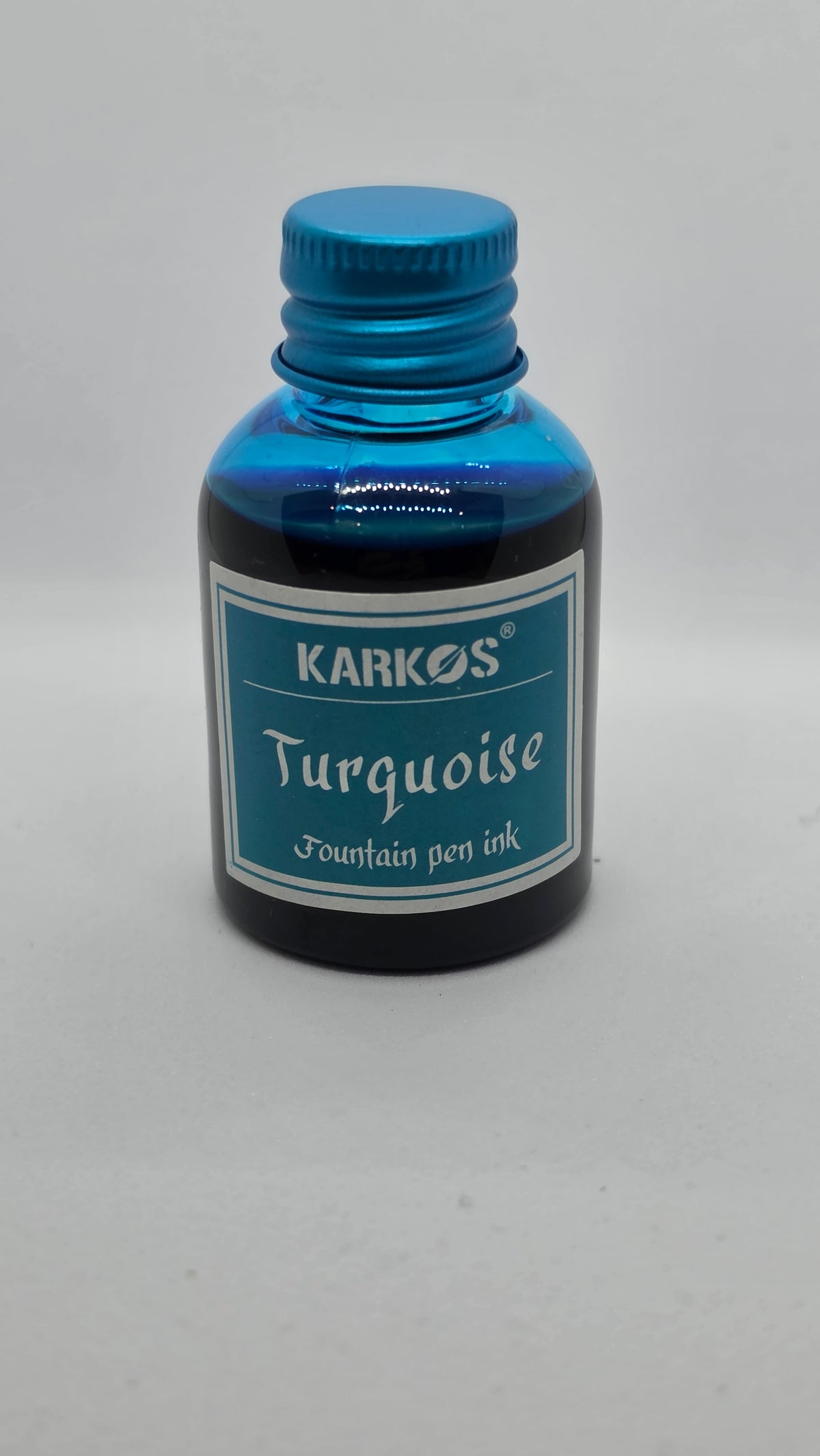 Karkos Turquoise fountain pen ink, 30ml bottle